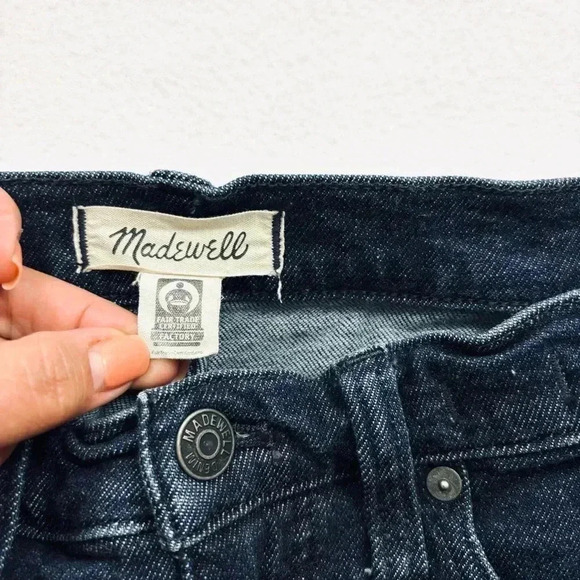 MADEWELL 10” Highrise Skinny Med Wash Faded Whisker Stretch Ankle Jean Size 27 - Picture 10 of 15